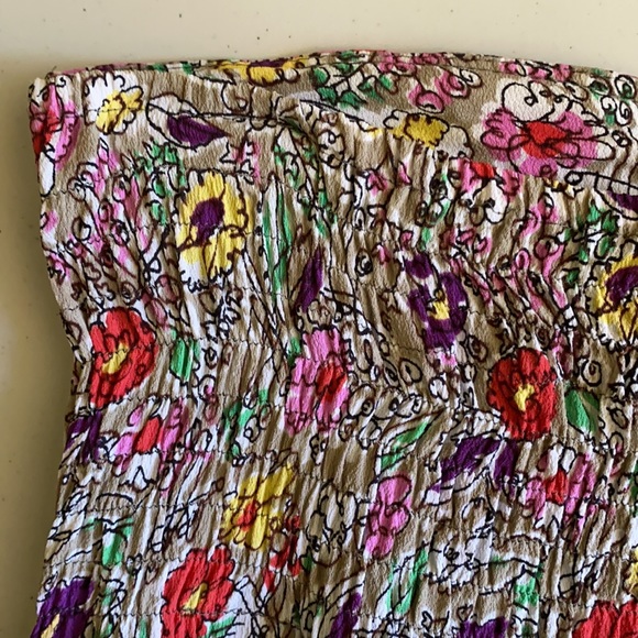 Strapless floral jumpsuit w/ pockets - Picture 6 of 10